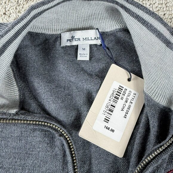 Peter Millar Texas A&M 1/4 Zip Lightweight Sweater Vest Gray Men’s Size M - Picture 3 of 8